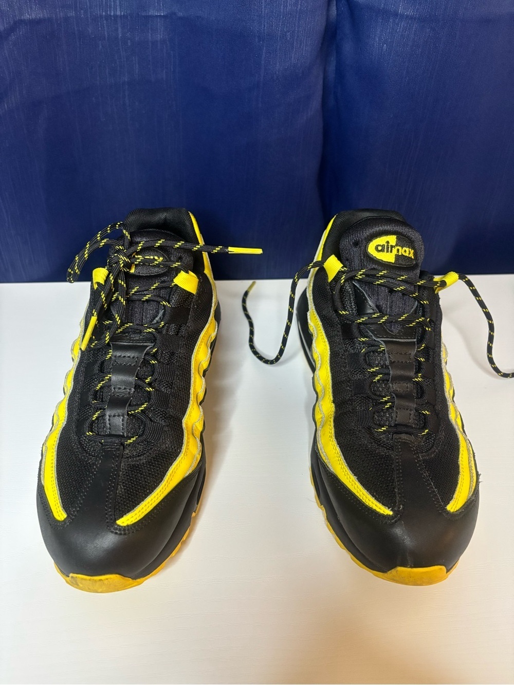 🔥 Nike Air Max 95 Black Yellow Varsity Maize Sneakers Men’s OG Style - Picture 4 of 8